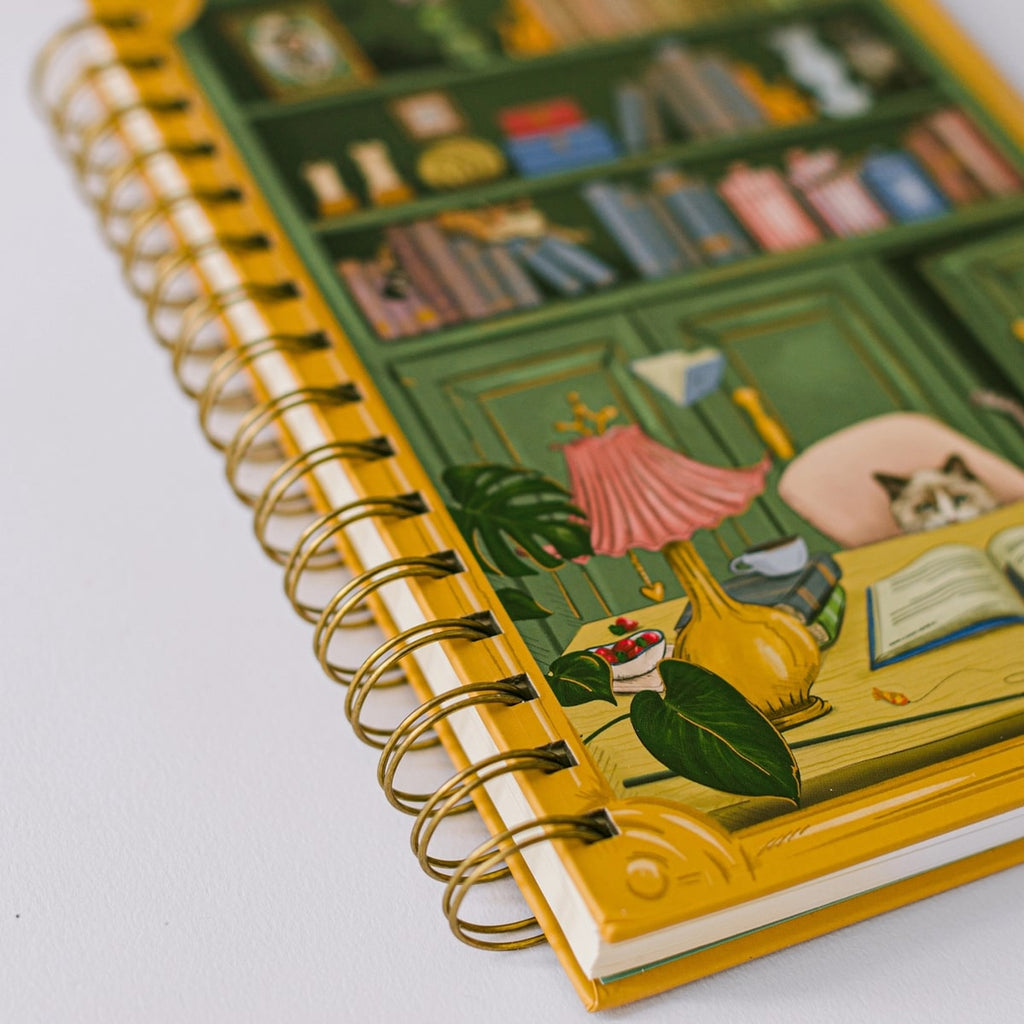 Cat Library Spiral Notebook